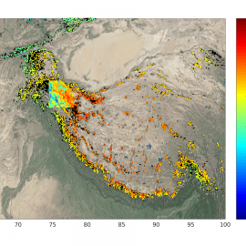 Elevation over High Mountain Asia