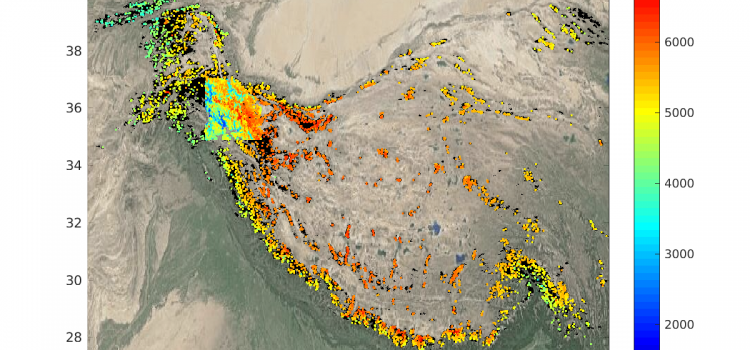 Elevation over High Mountain Asia